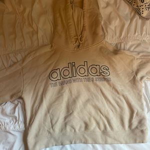 cropped adidas sweater with light scuffs